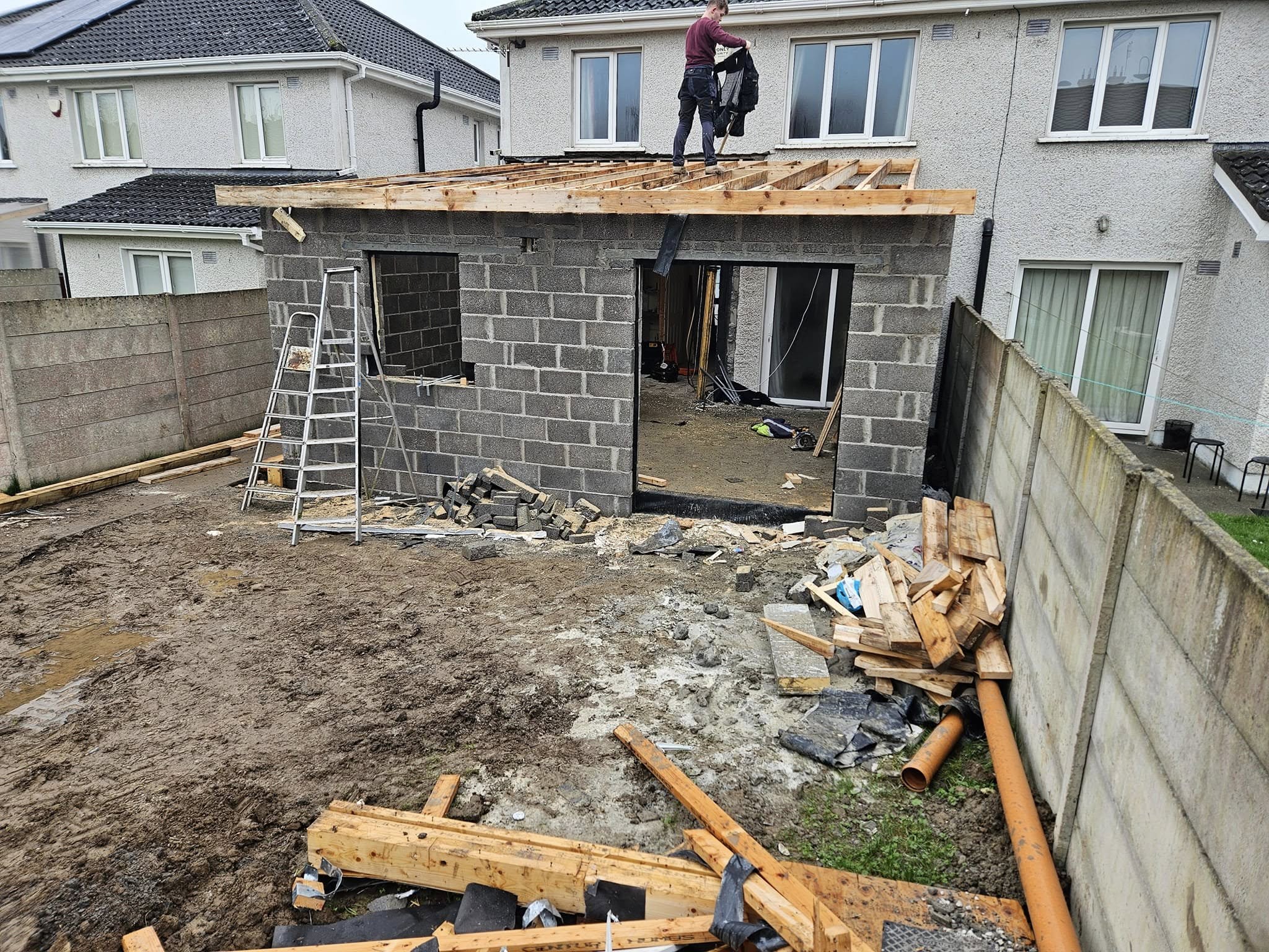 Commercial space before renovation in Offaly Ireland